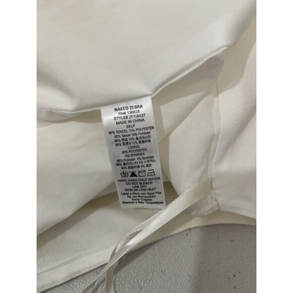 Naked Zebra Peplum Hem Sleeveless Blouse Size Small - Picture 8 of 11